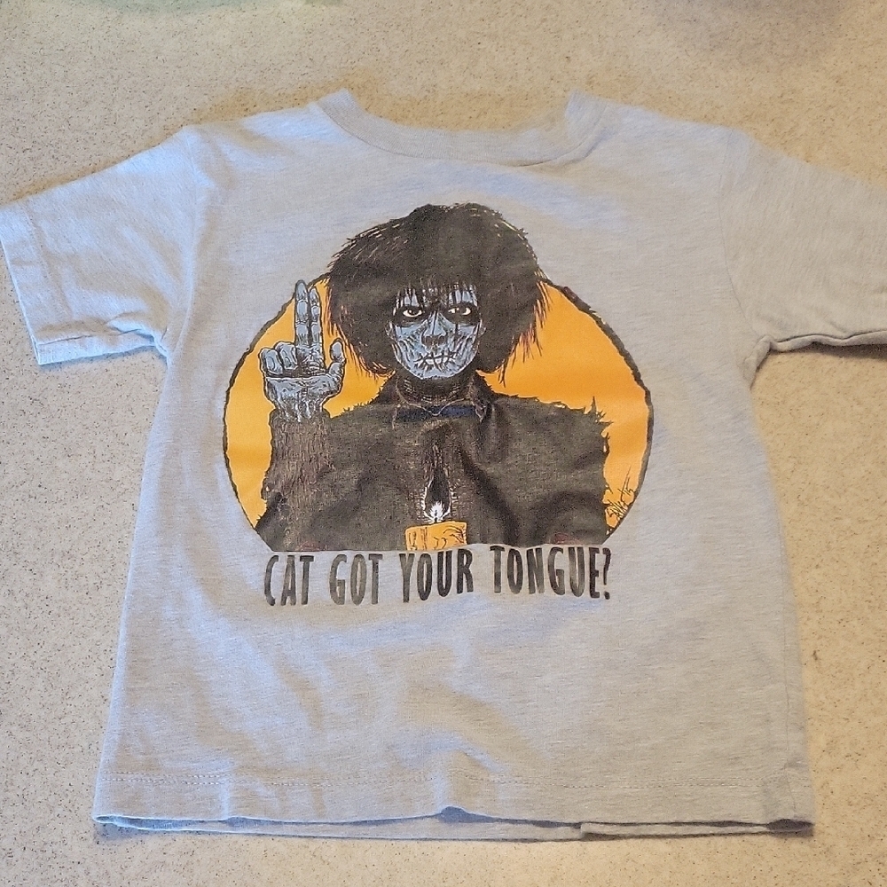 Hocus Pocus Theme Gray Graphic Kids T-Shirt SIZE 2T